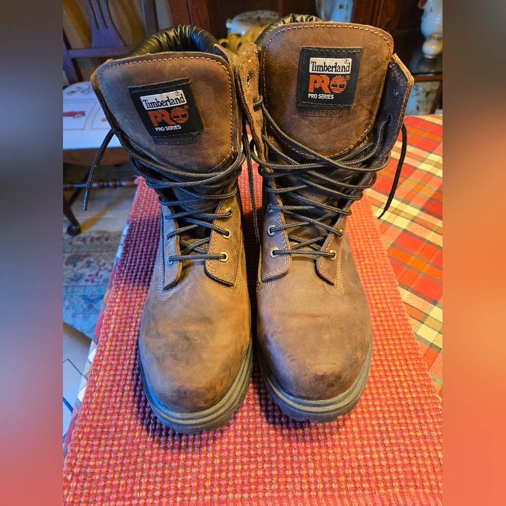 Timberland Men's 8" Soft Toe Waterproof Insulated Work Boot, Brown, 11 W.